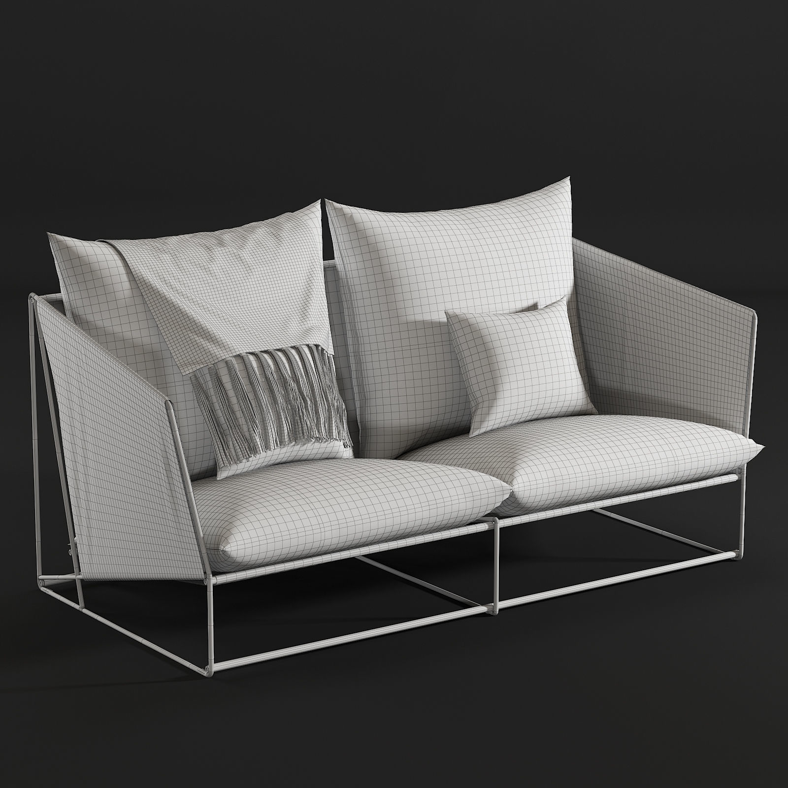 HAVSTEN 2 sofa with pillows 3D model_4