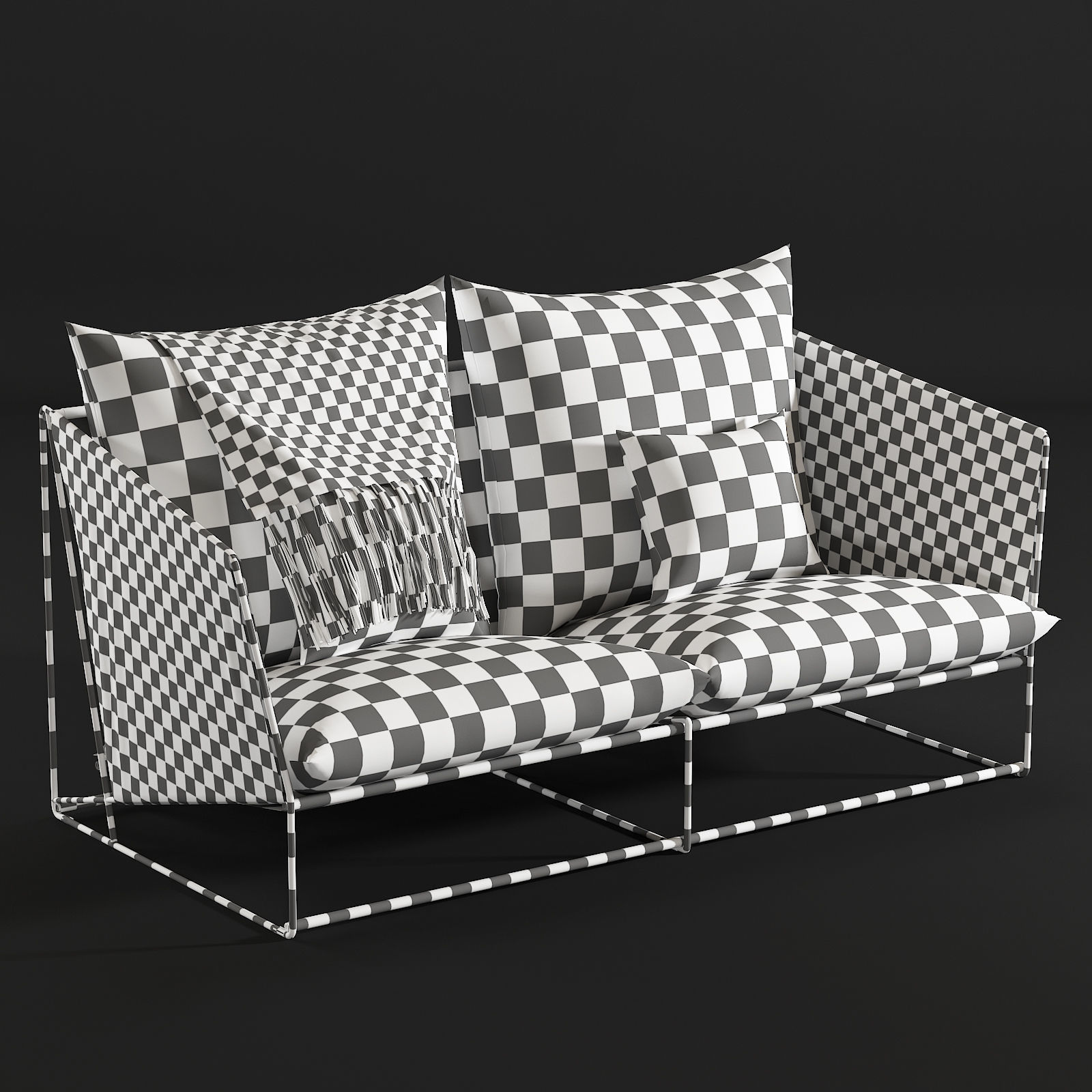 HAVSTEN 2 sofa with pillows 3D model_3