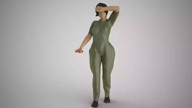 Tired Worker Woman 3D print model
