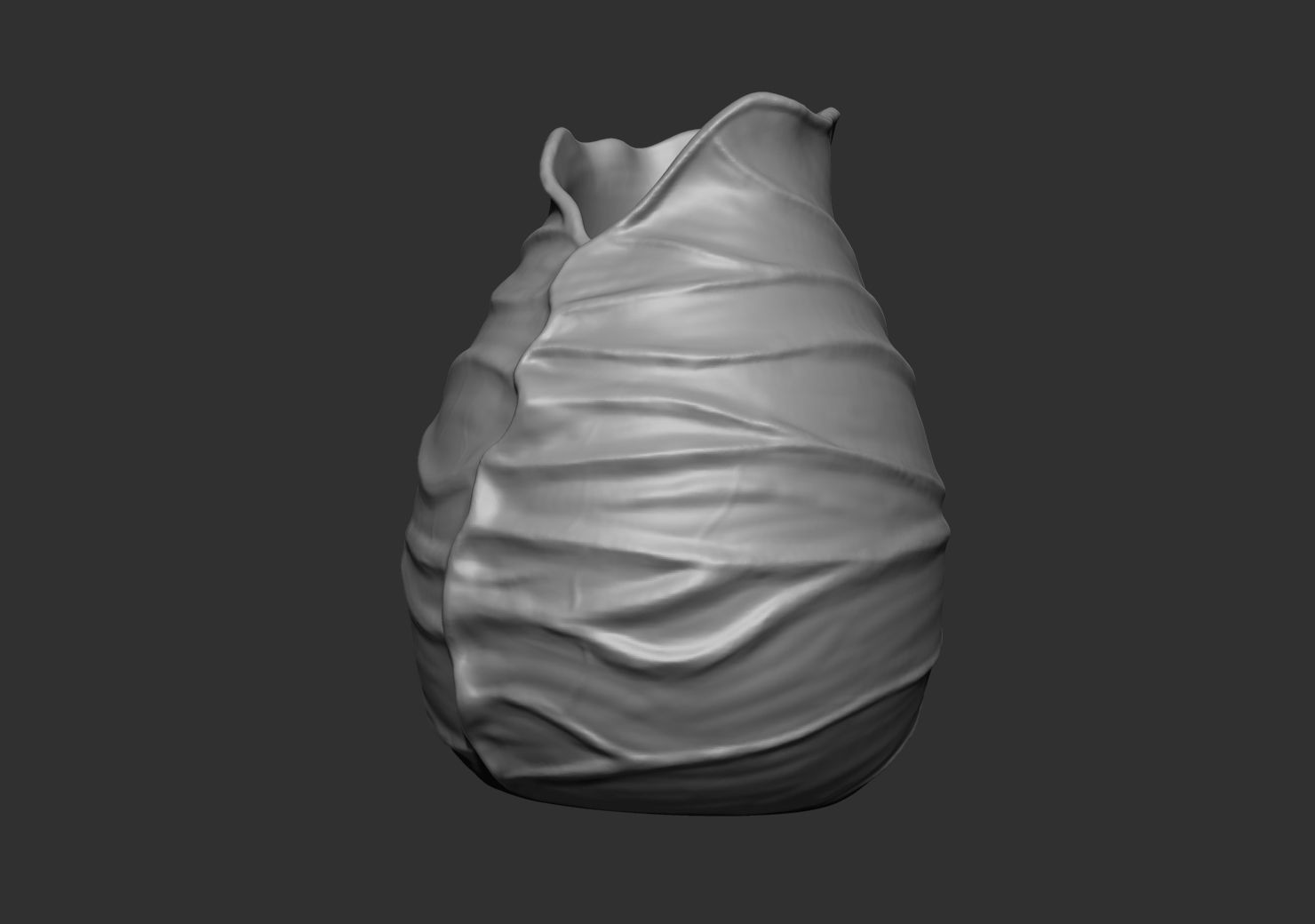 Vase-01 head with hole in it Low-poly 3D model_16