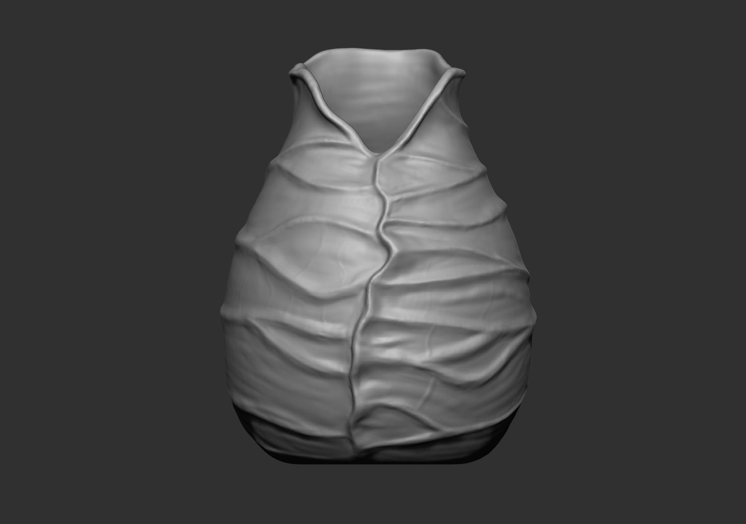 Vase-01 head with hole in it Low-poly 3D model_12