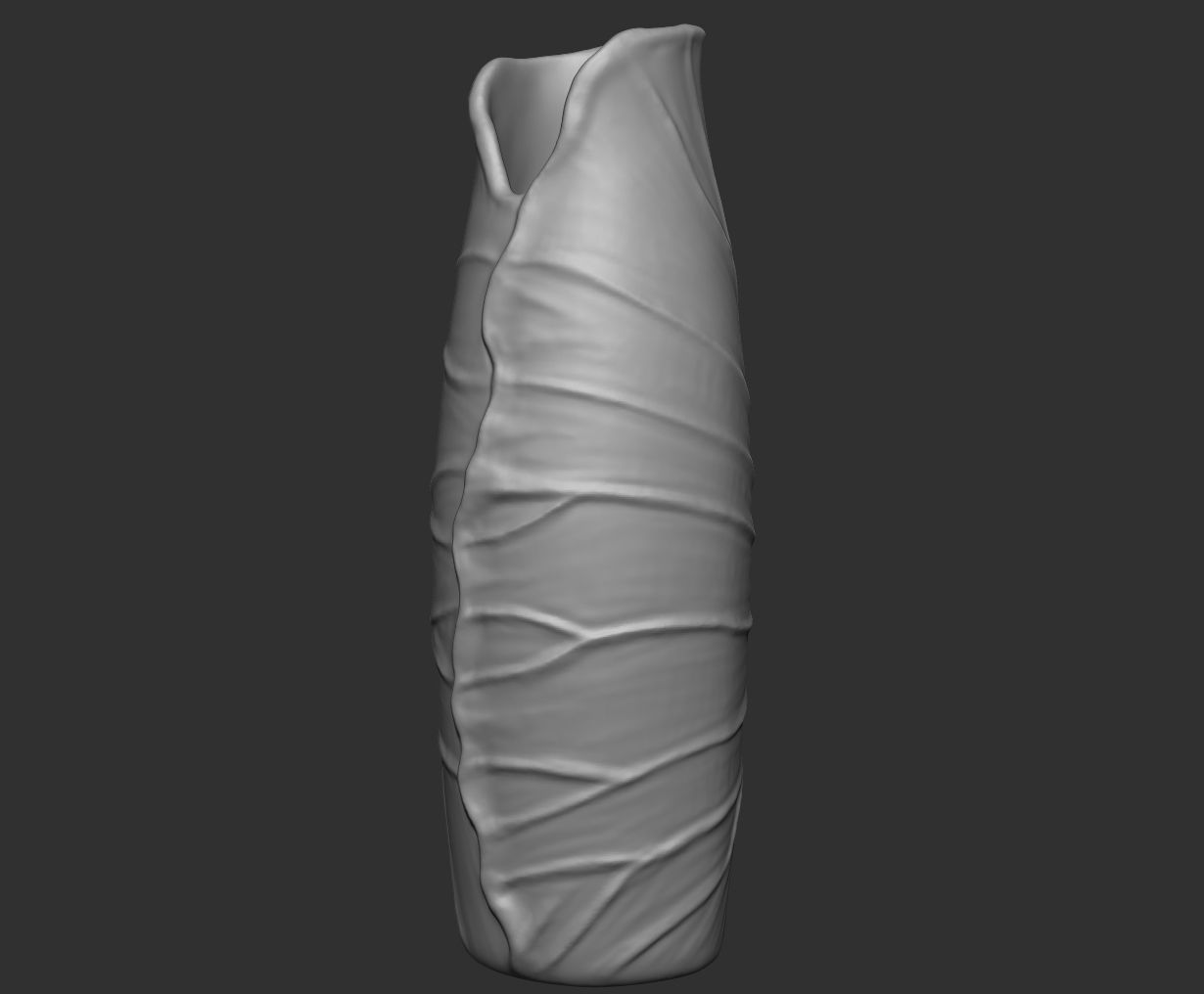 Vase-01 head with hole in it Low-poly 3D model_25
