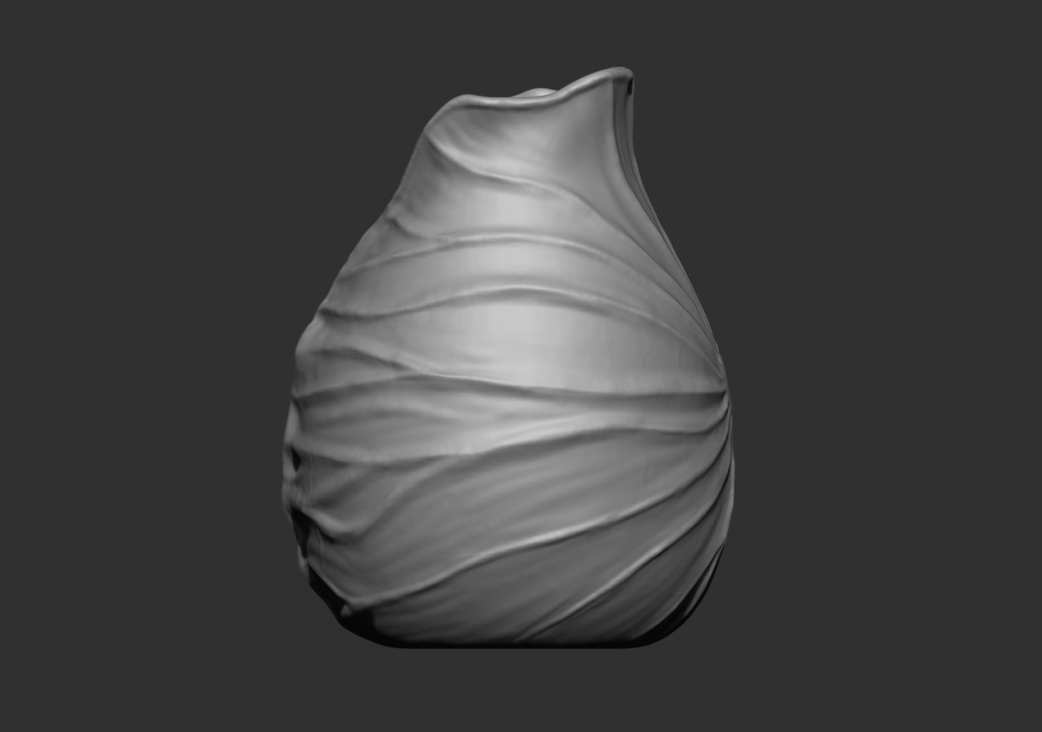 Vase-01 head with hole in it Low-poly 3D model_17