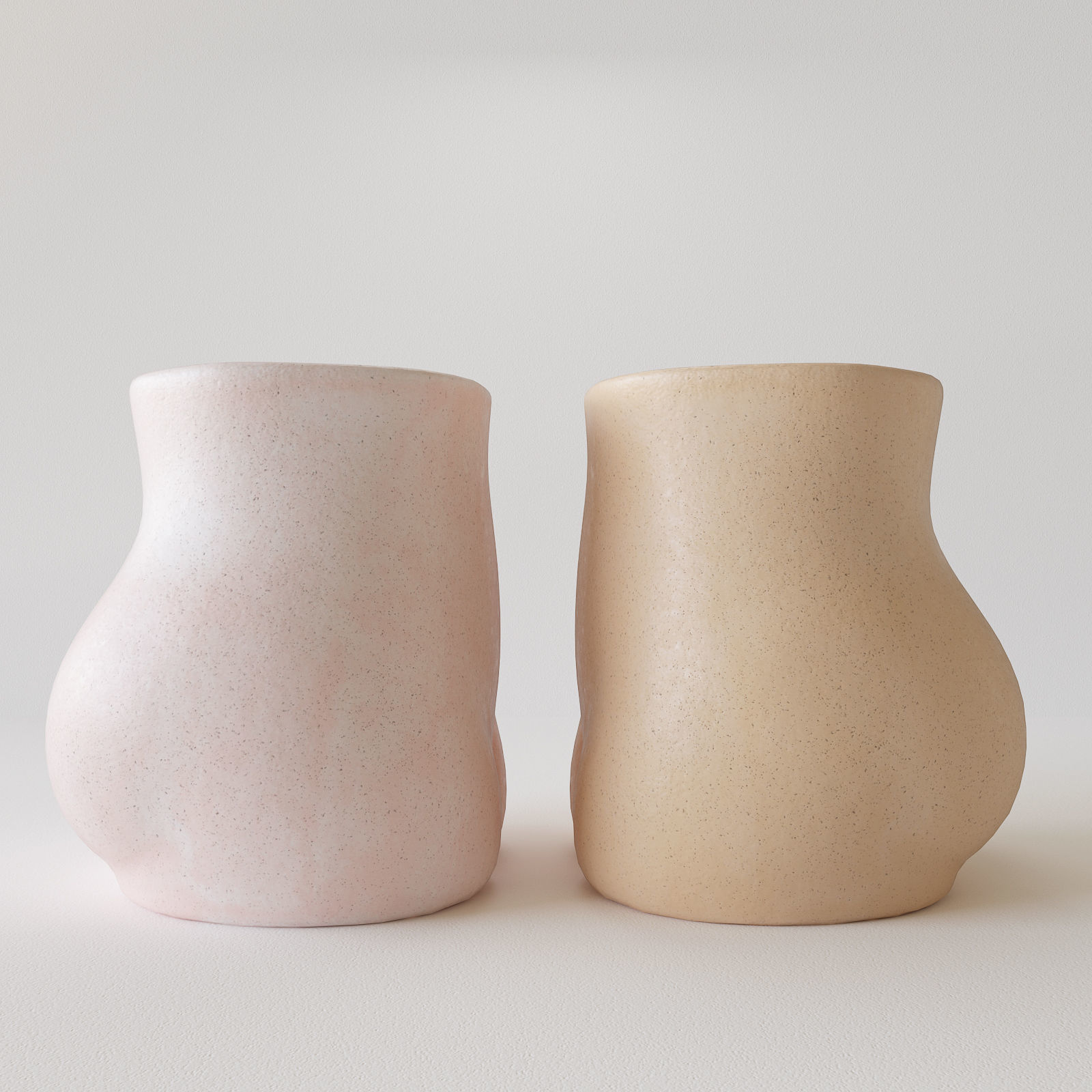 Vase-04 female nipple Low-poly 3D model_2