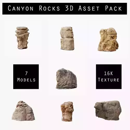 Canyon Rocks Collection Pack 7 Models