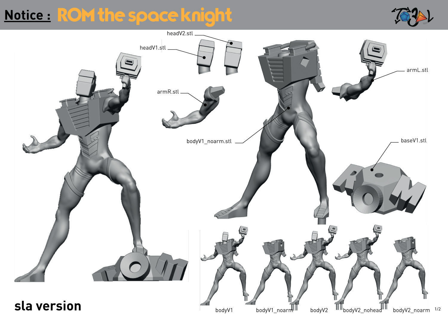 ROM Spaceknight -SLA version 3D print model_2