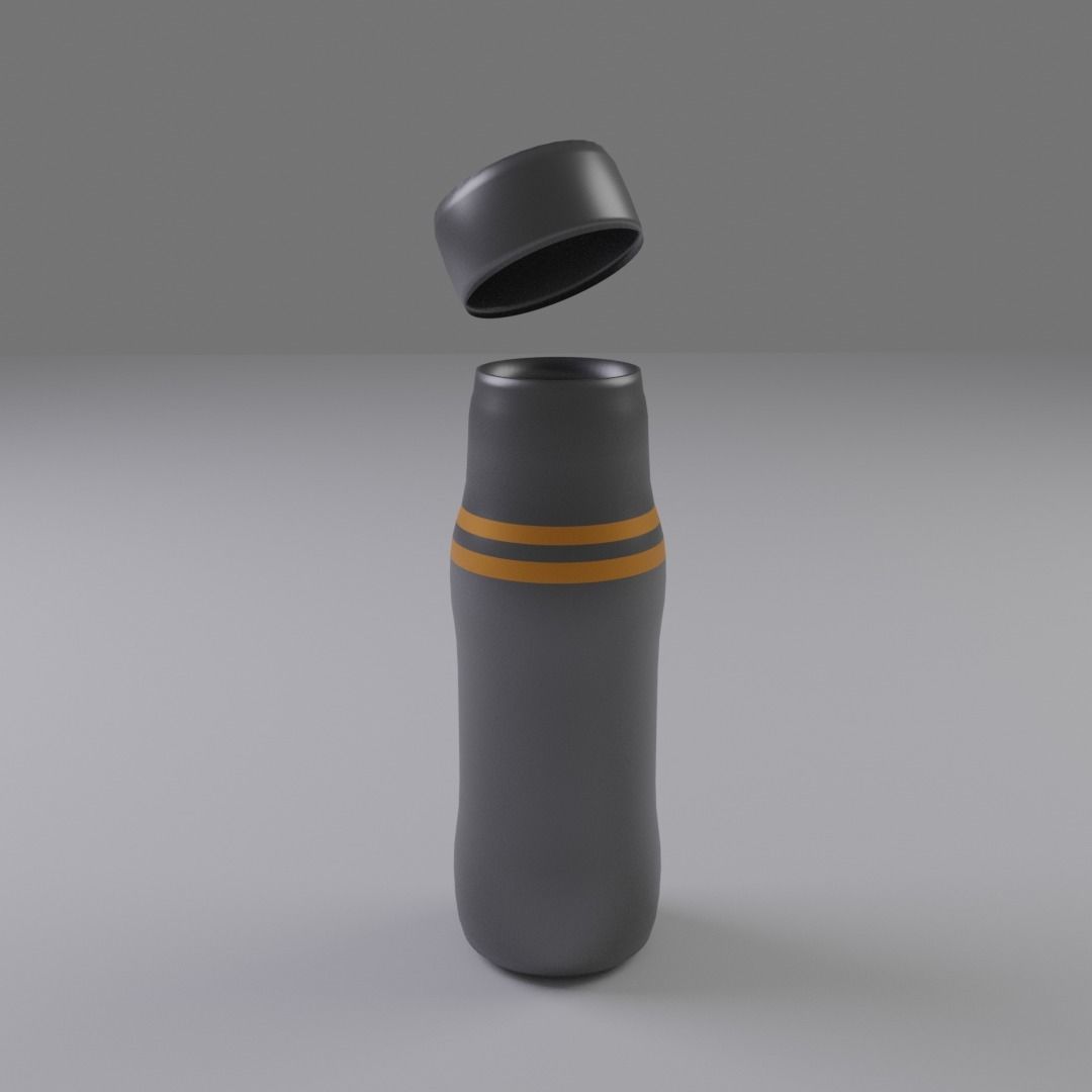 Metal Water Bottle Free 3D model_3