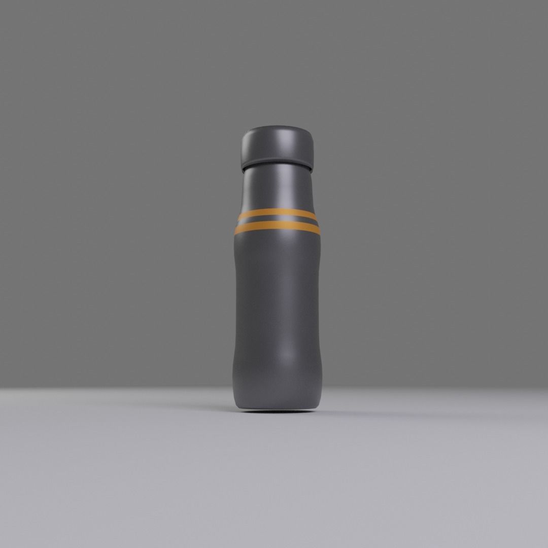Metal Water Bottle Free 3D model_1