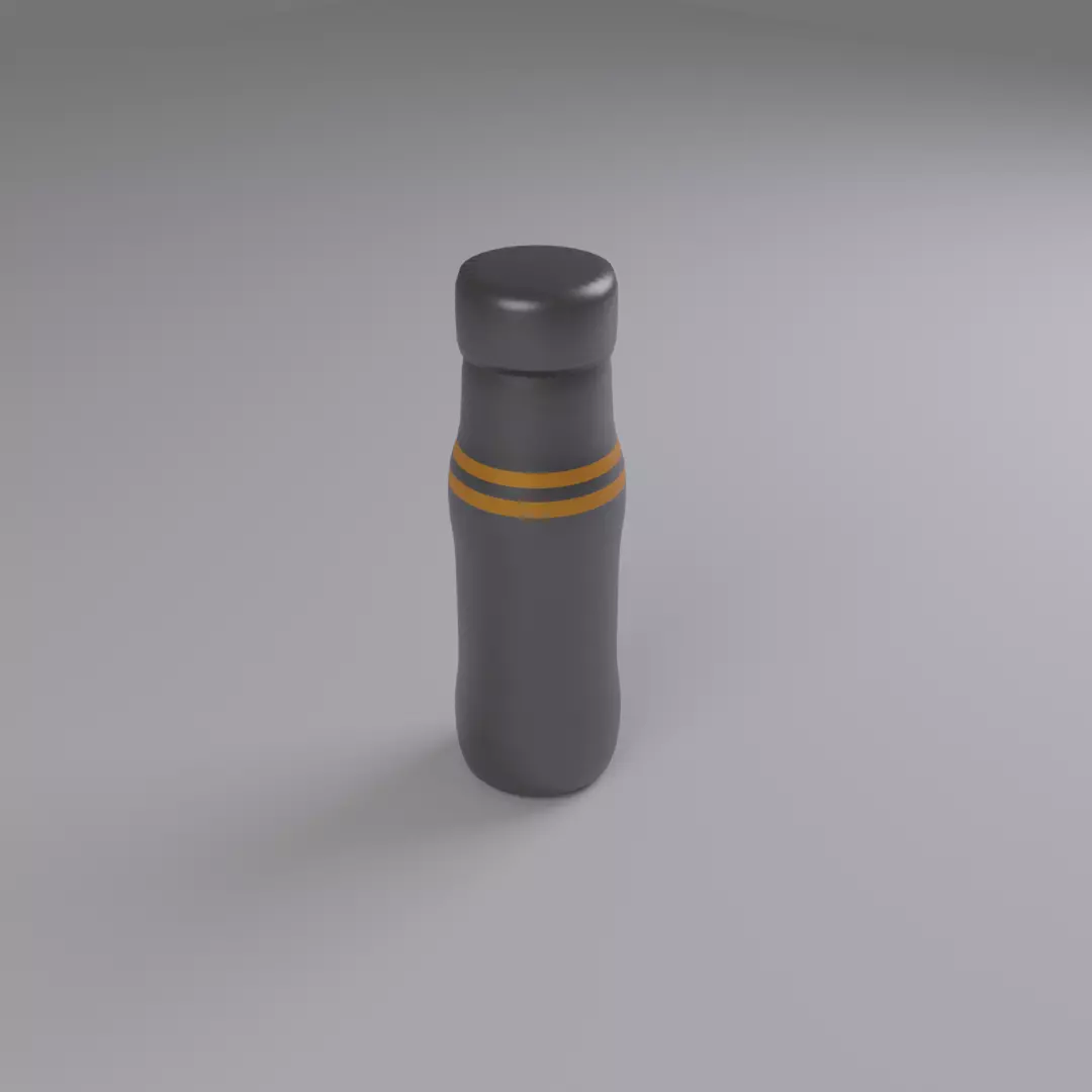 Metal Water Bottle Free 3D model_0