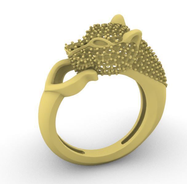 LIGHTWEIGHT PANTHER RING  3D print model_3