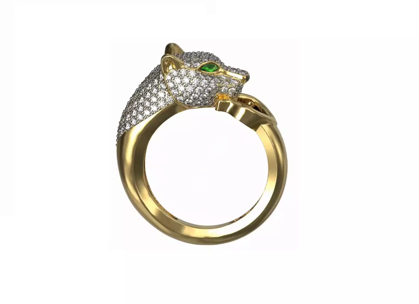 LIGHTWEIGHT PANTHER RING  3D print model_0