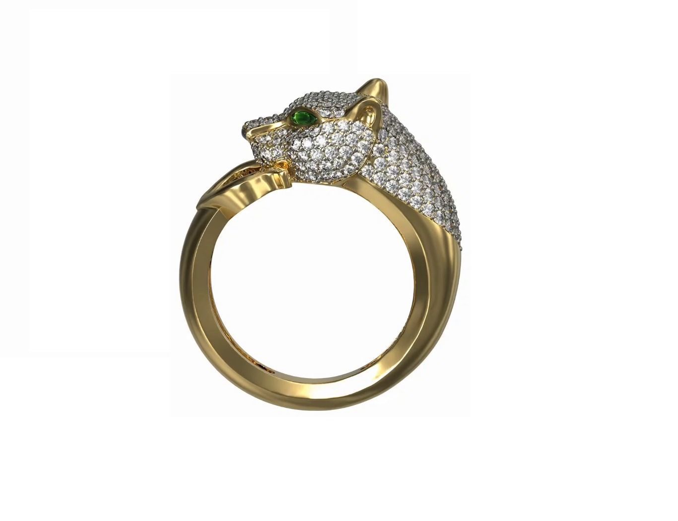 LIGHTWEIGHT PANTHER RING  3D print model_1