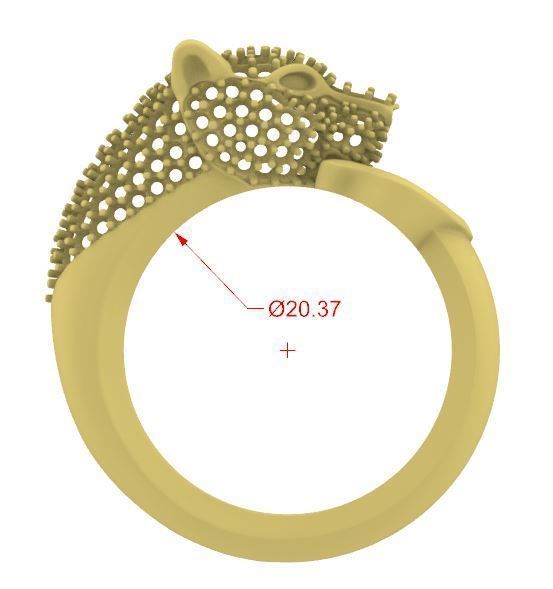 LIGHTWEIGHT PANTHER RING  3D print model_4