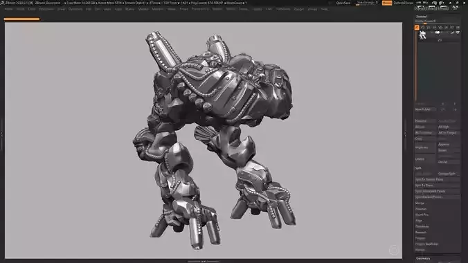 robot battle a02 3d print model 