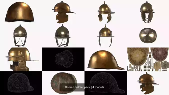  Roman helmet pack