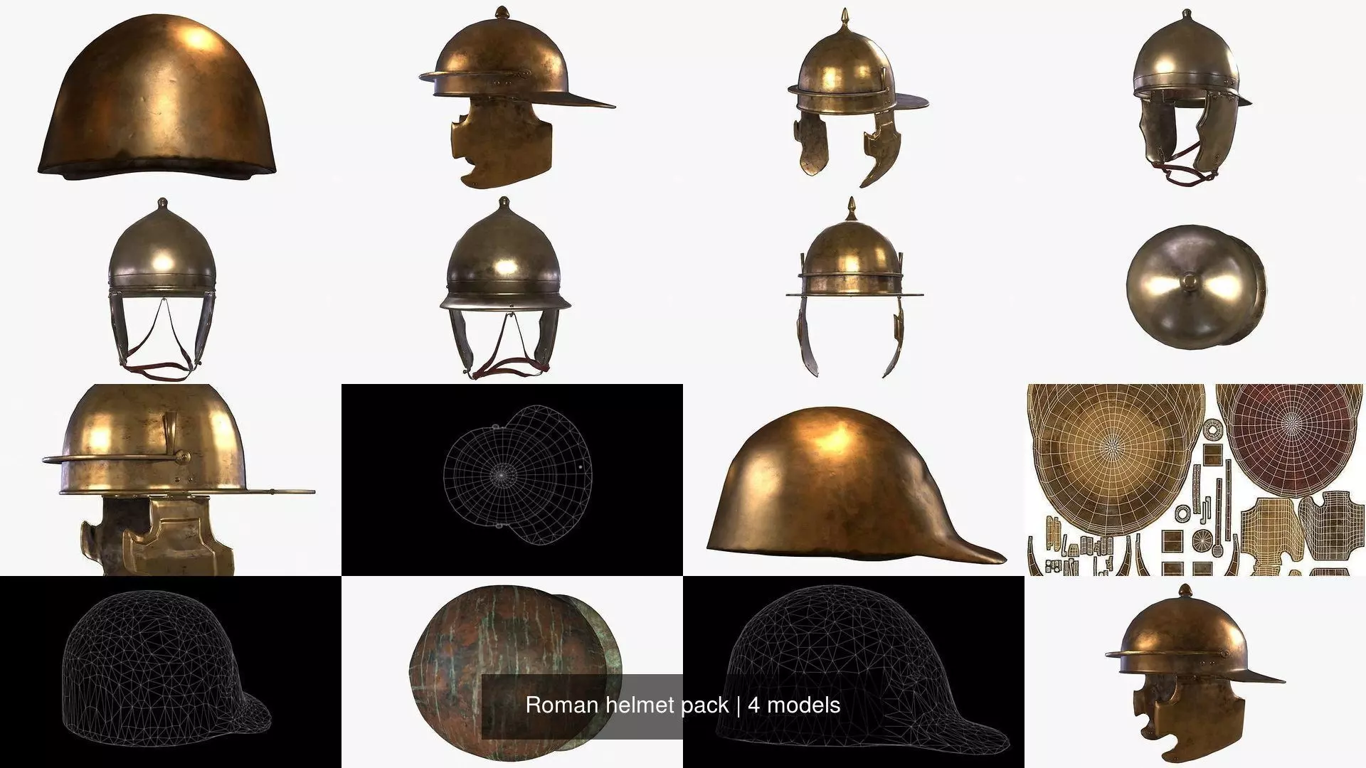 Roman helmet pack 3D Model Collection_5