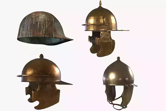  Roman helmet pack 3D Model Collection