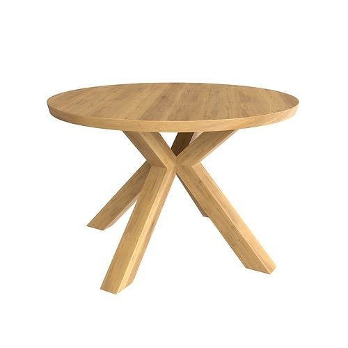 Oak Wood Table Free 3D model