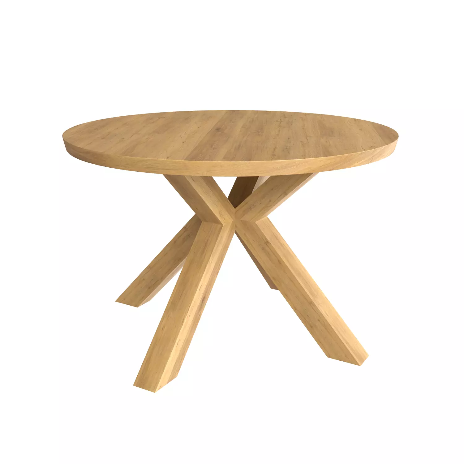 Oak Wood Table Free 3D model
