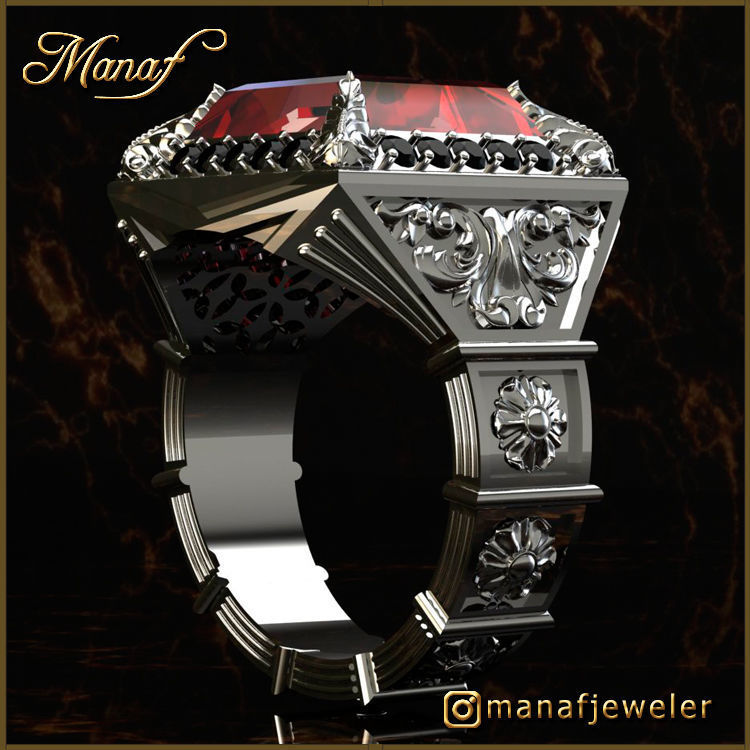 Mens ring STL  3D print model_1