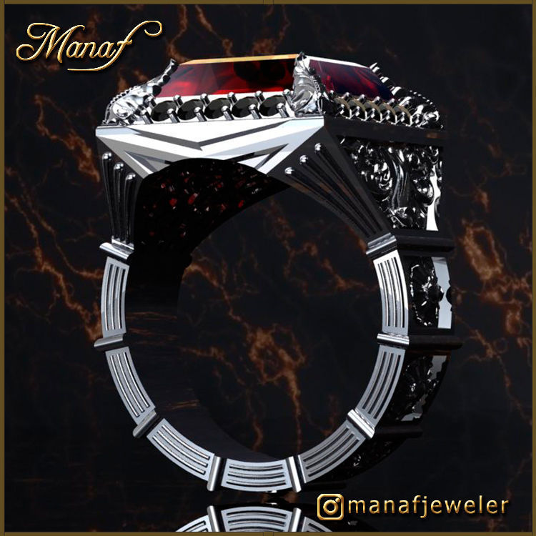 Mens ring STL  3D print model_6