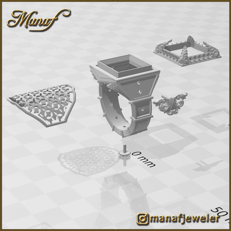 Mens ring STL  3D print model_9