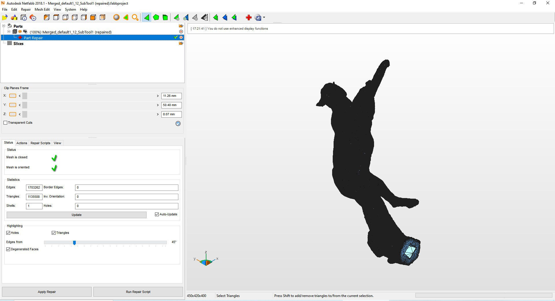 cheetah sculpture of cat jumping off tree 3D print model_16