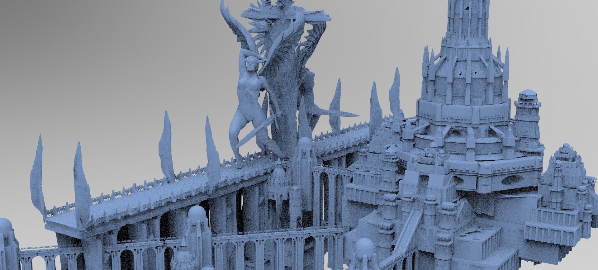 Sir Lancelot Castle Fortress Huge 3D model_1