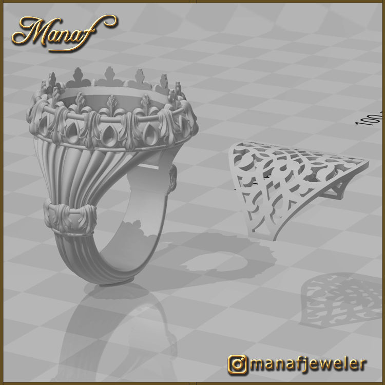 Mens ring STL  3D print model_8