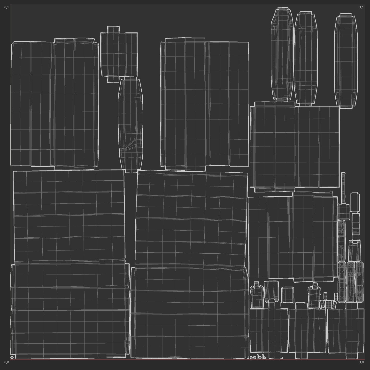 Wooden Crate Low-poly 3D model_11