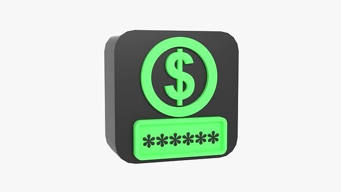 Secure Payment Low-poly 3D model