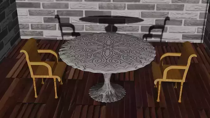 Table and chairs - person