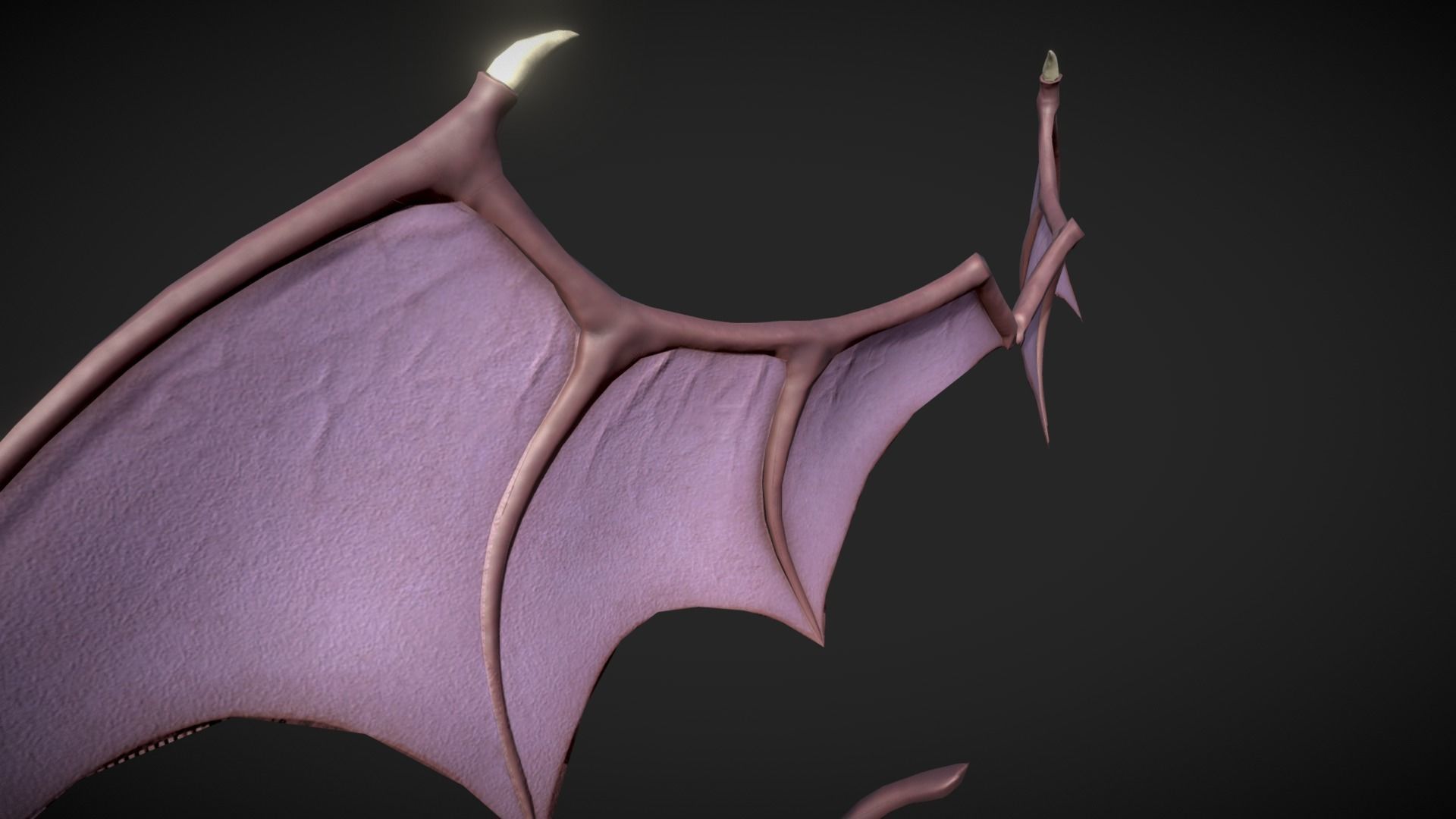 Demon Wings and Tail Low-Poly Low-poly 3D model_4