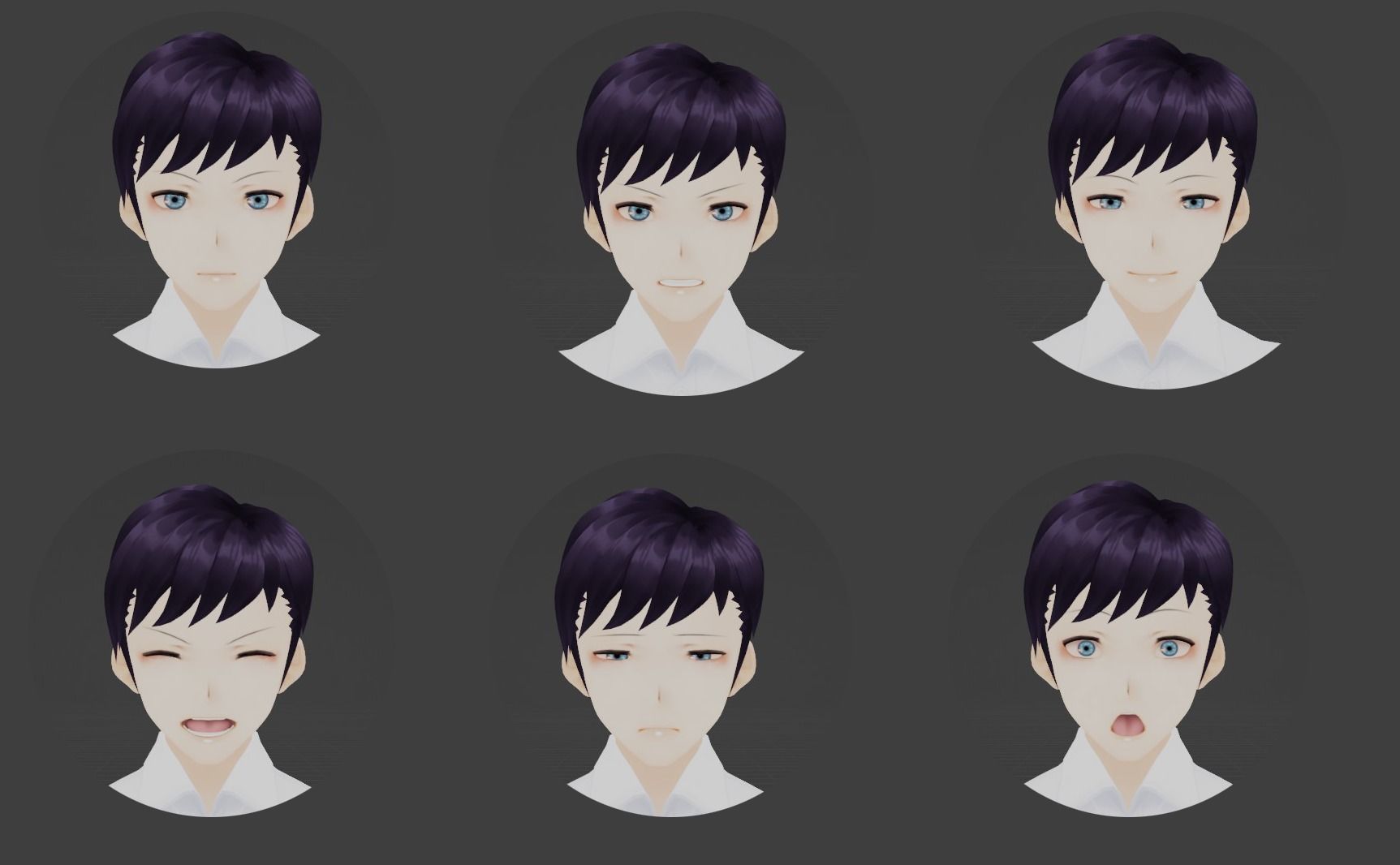 The Gentleman Low-poly 3D model anime boy in jeans and shirt Low-poly 3D model_1