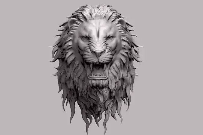 angry lion 3d pendant 3D print model