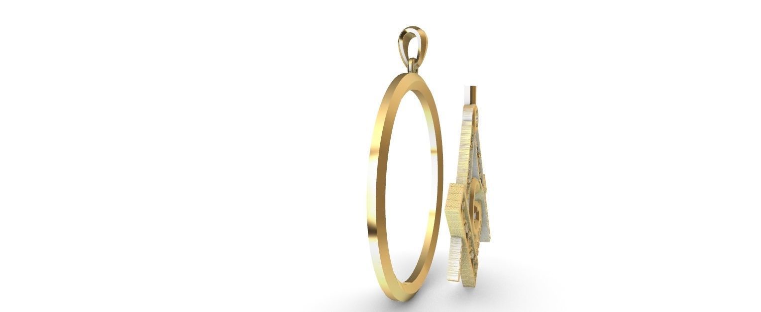 Freemason Compass and Square 3D print model_4