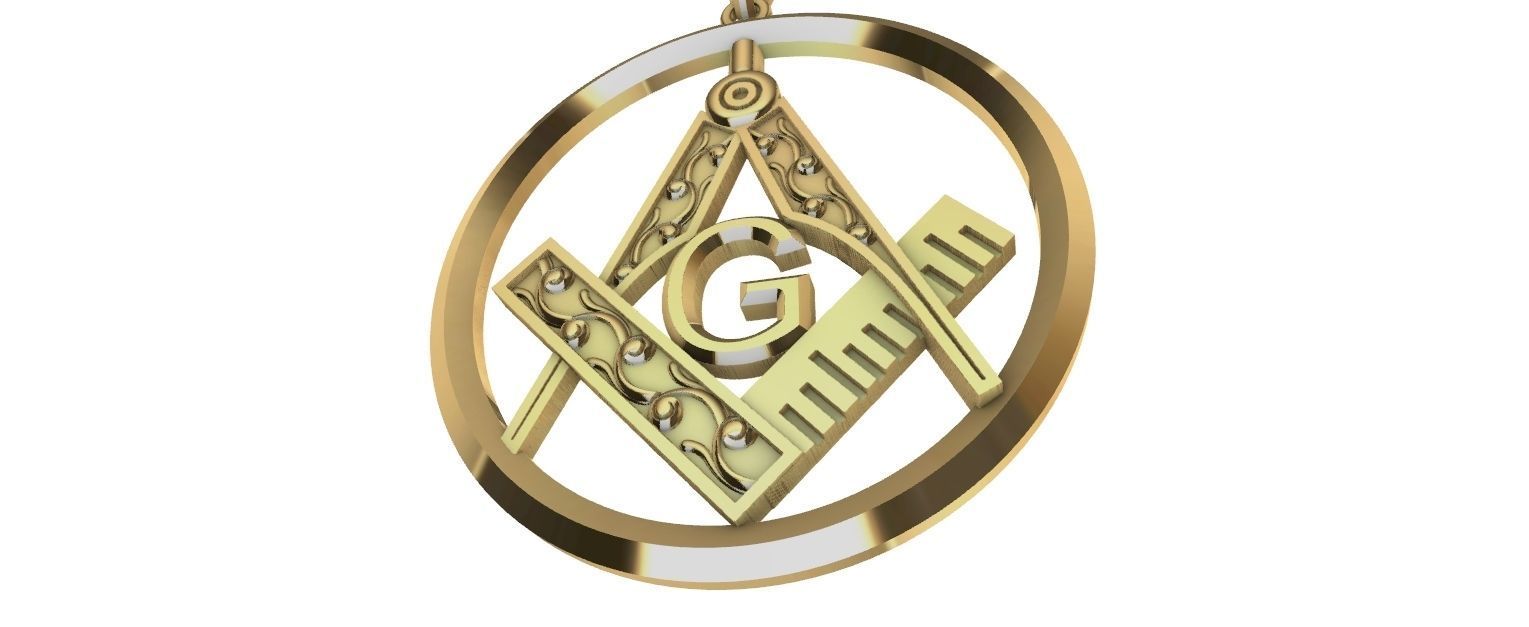Freemason Compass and Square 3D print model_19