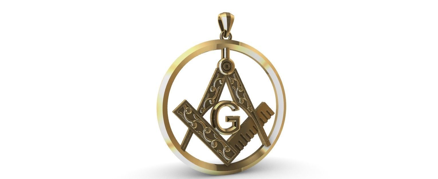 Freemason Compass and Square 3D print model_1
