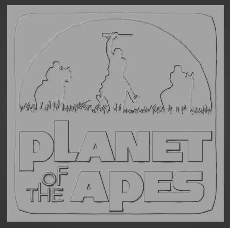 PLANET OF APES - MOVIE POSTER Free 3D print model