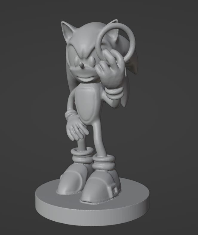 Sonic - 01 3D print model_1