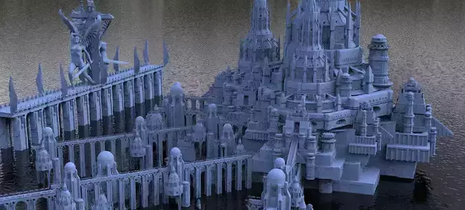 Kamelot City Castle Fortress 1 3D model