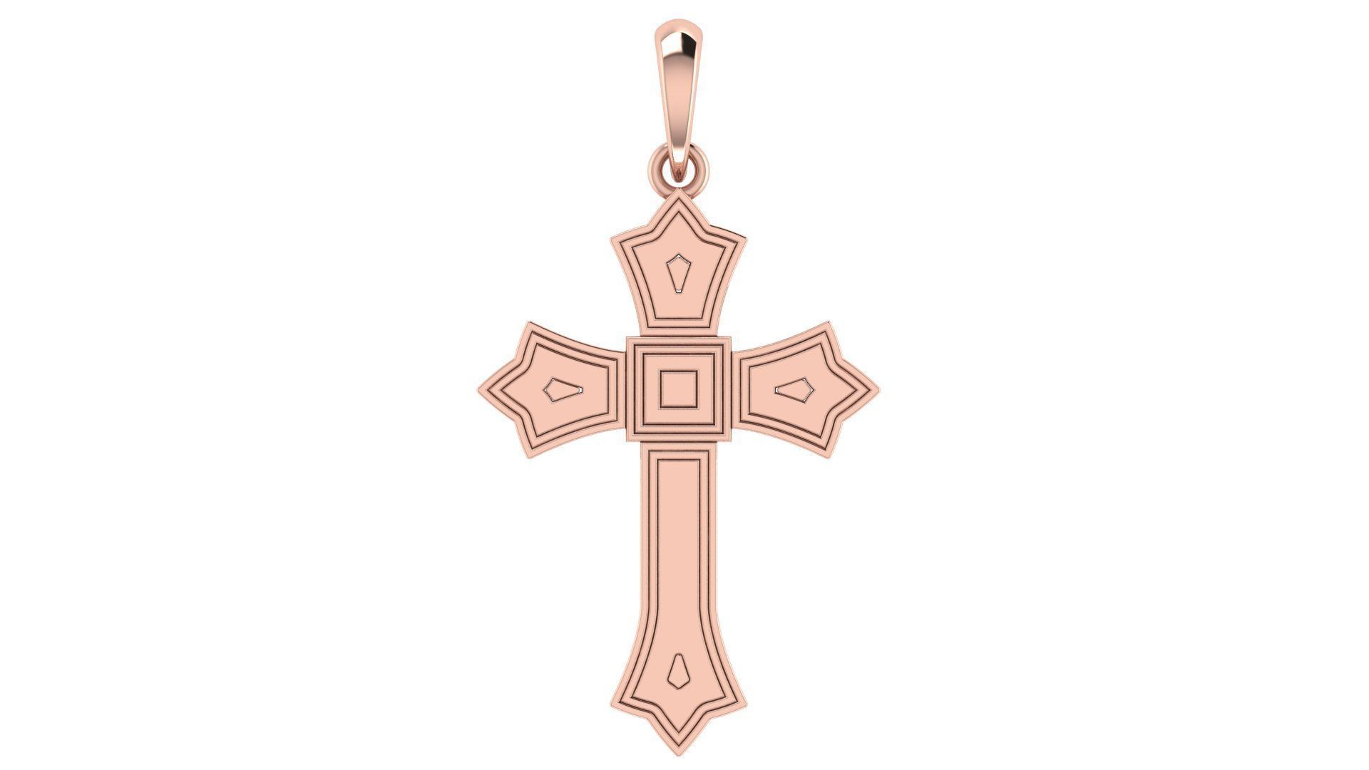 CROSS PENDANT CR140 3D print model_3
