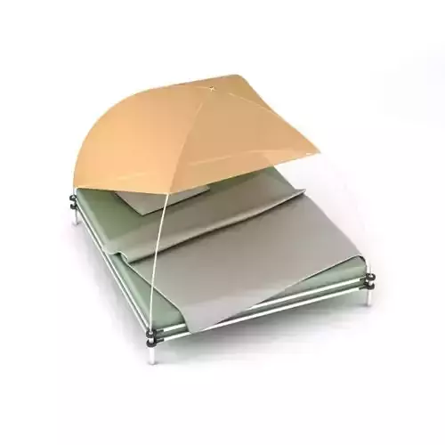 Modern Green Canopy Bed