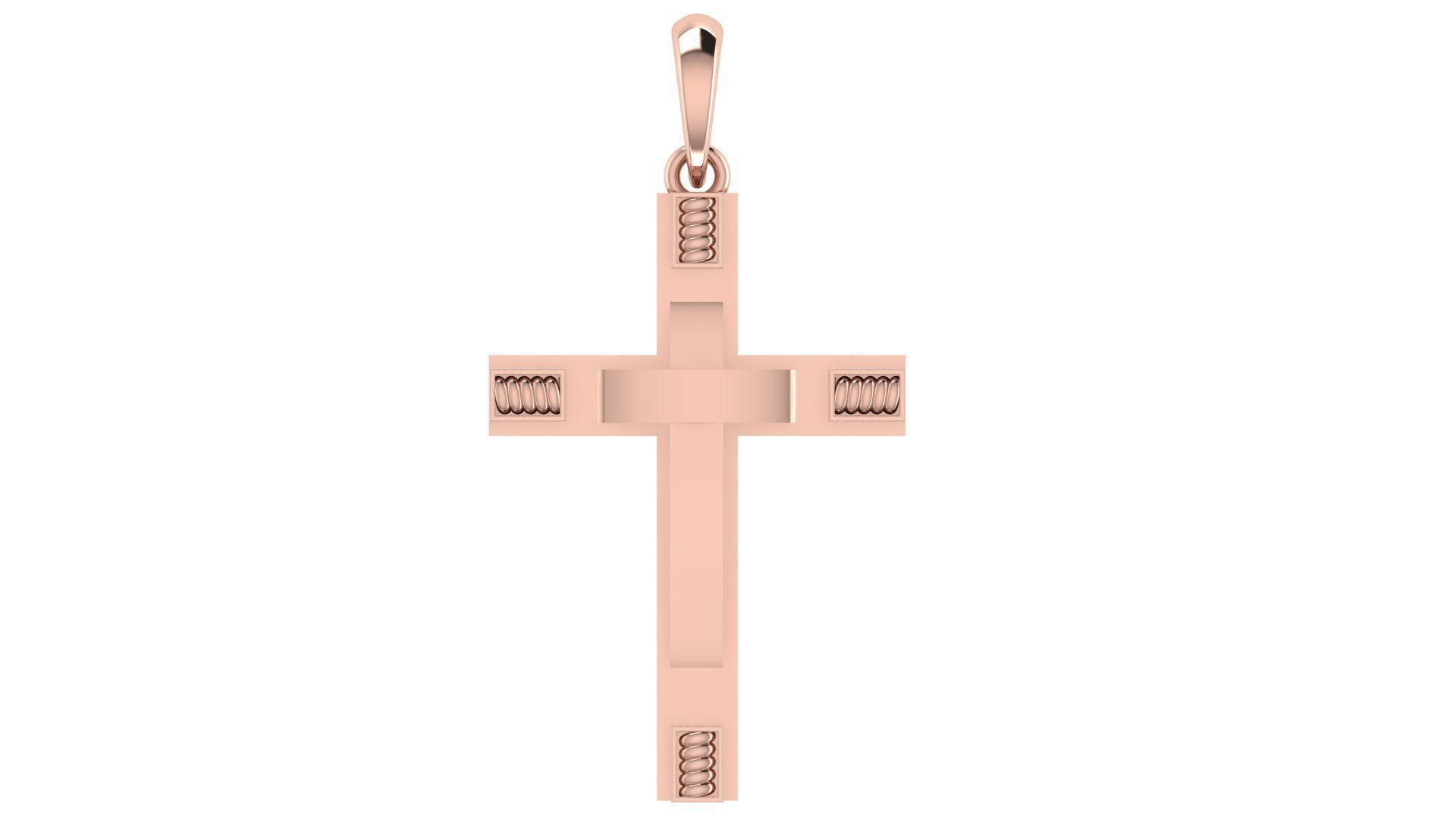 CROSS PENDANT CR142 3D print model_3
