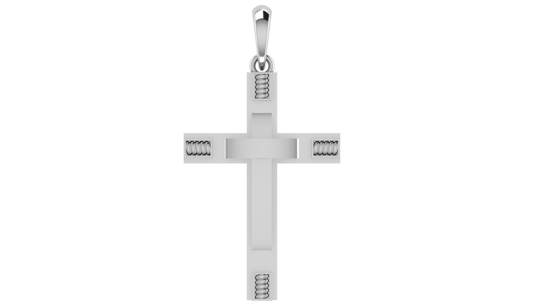 CROSS PENDANT CR142 3D print model_4