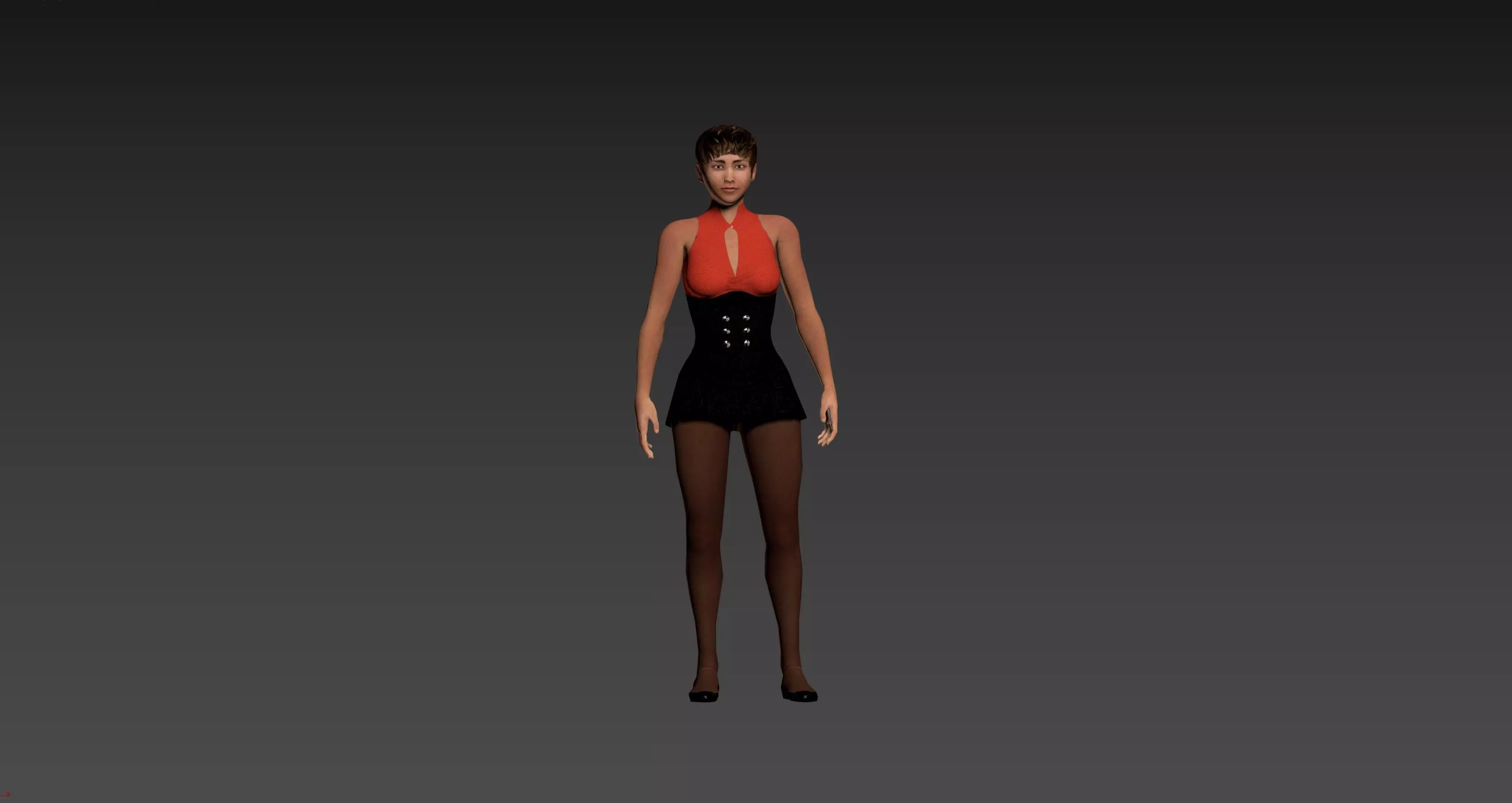 Female Character 12 - Animated Low-poly 3D model