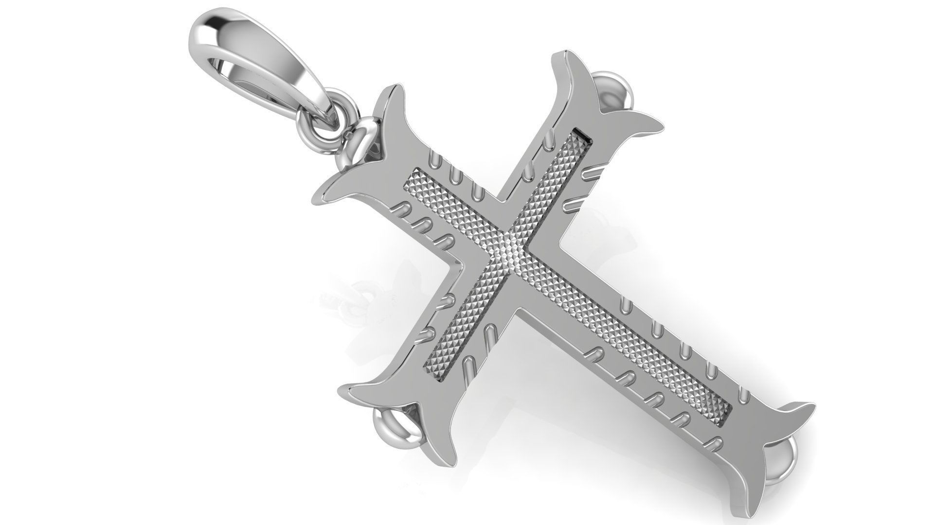CROSS PENDANT CR143 3D print model_1