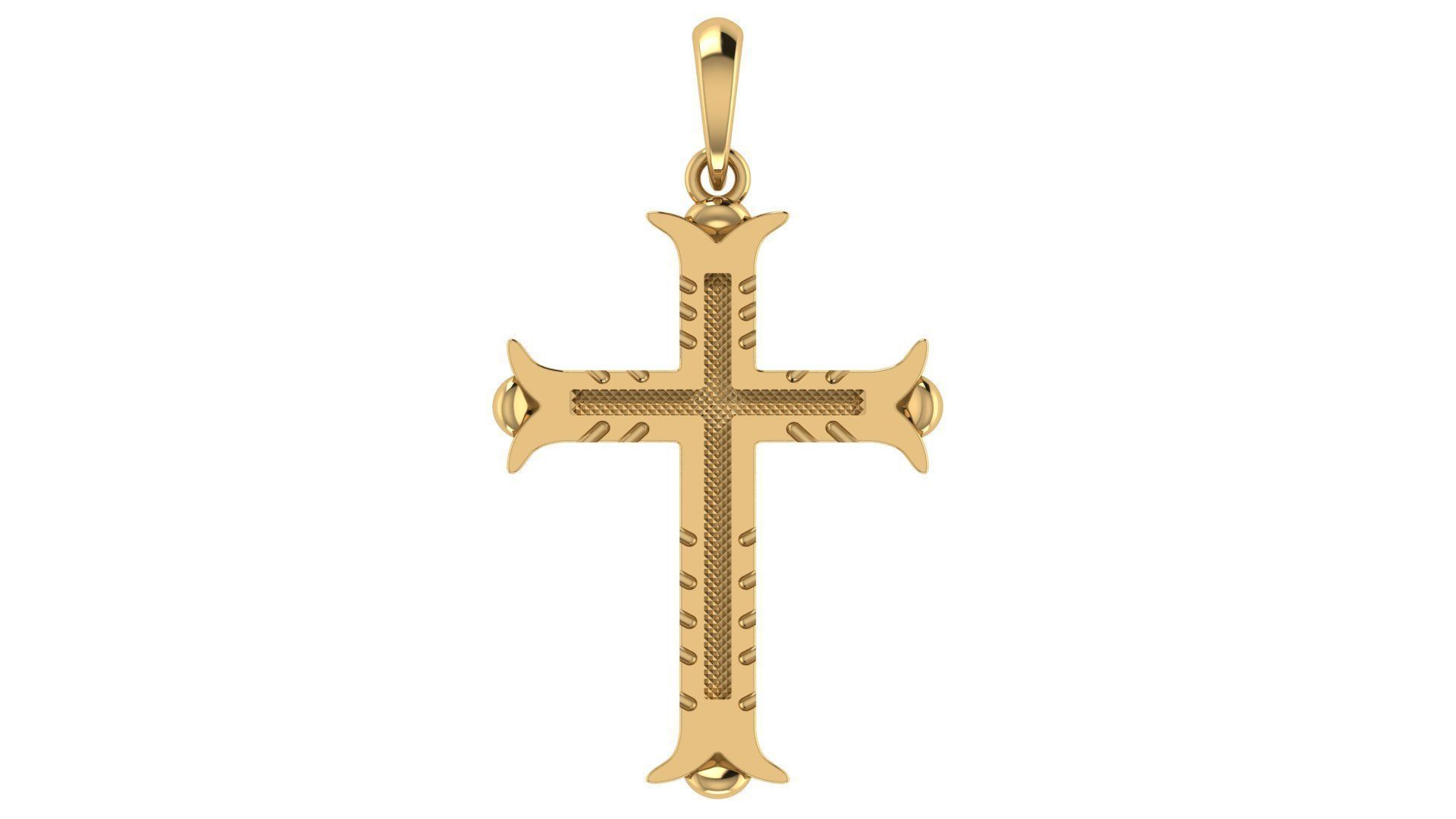 CROSS PENDANT CR143 3D print model_5