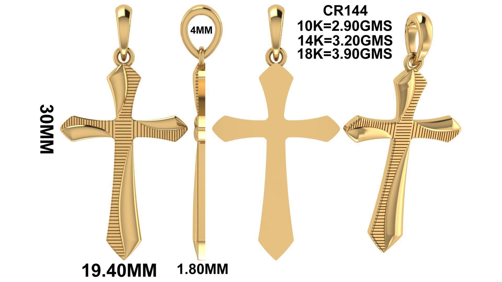CROSS PENDANT CR144 3D print model_6