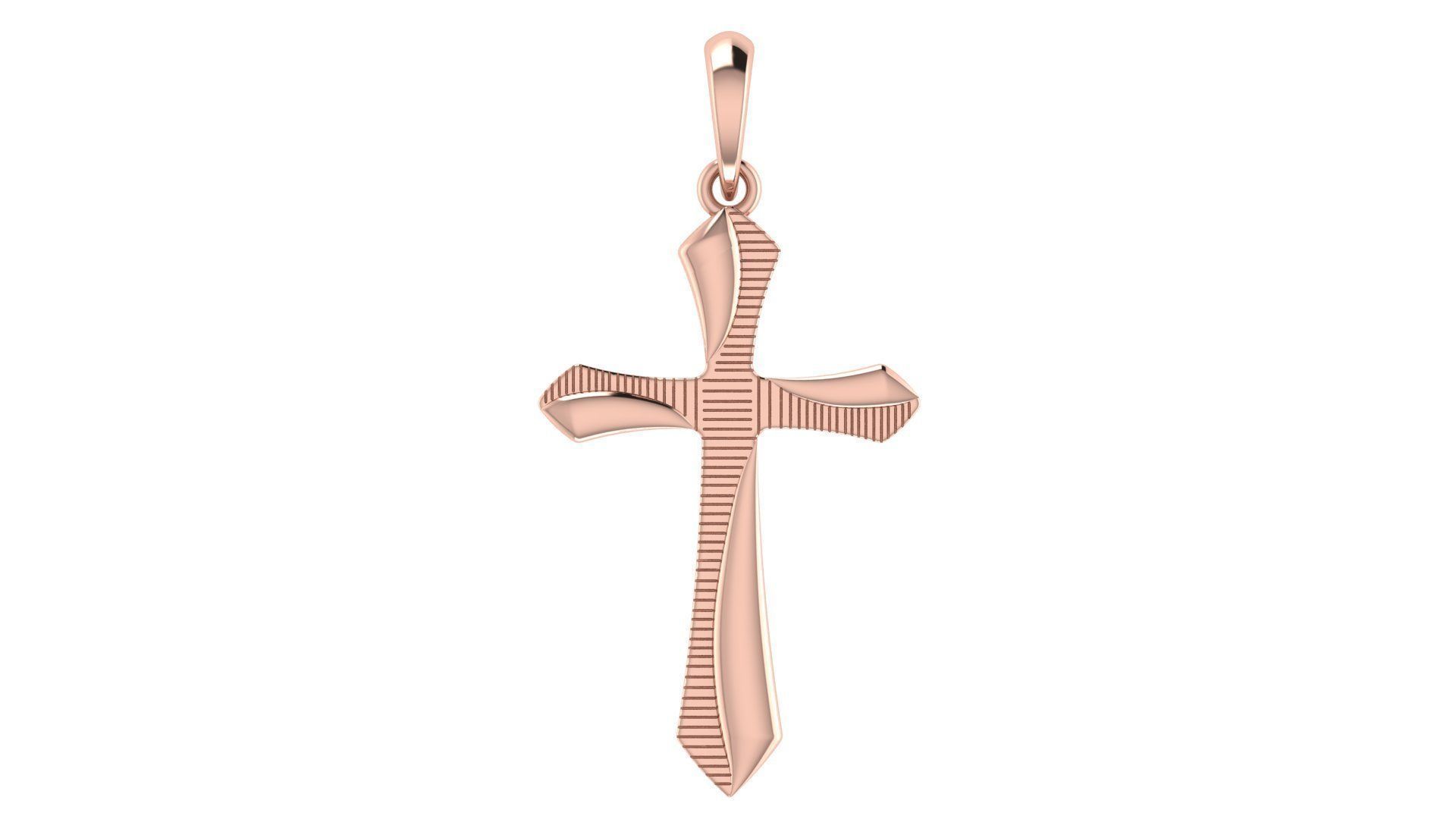 CROSS PENDANT CR144 3D print model_3